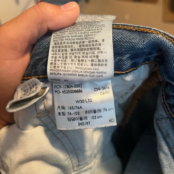 Men’s 501 CT Levi Blue Jeans with button fly - Picture 5 of 5